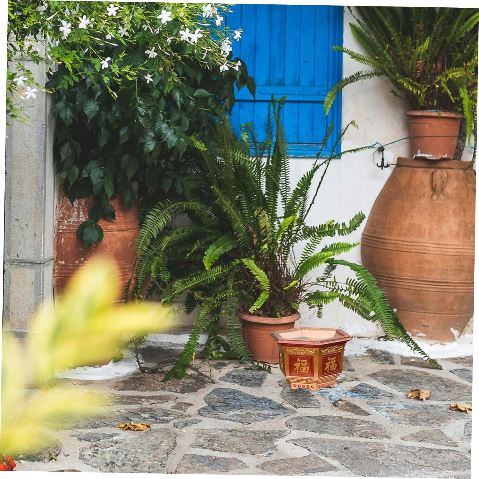 Amazon.co.jp: ORFOFE 植木鉢型 六角形コンクリート鉢型 盆栽